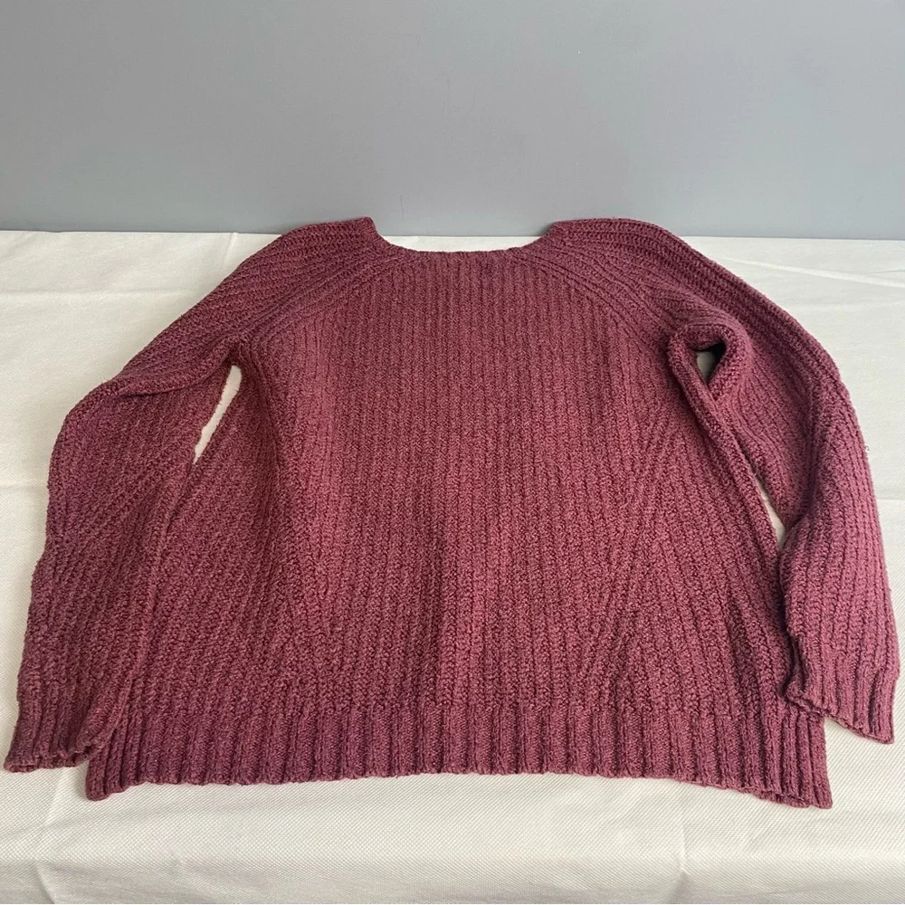 American Eagle Ahh-mazingly Soft Ribbed Crewneck Pullover Sweater XS Mauve